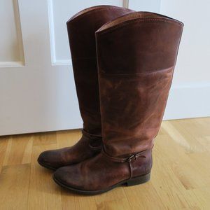 Frye Brown Leather Winter Boots